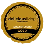 „Delicious Living Awards 2024“ — mazumtirgotāju izvēles zelta balvas nozīmīte