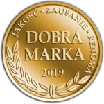 Zelta apbalvojuma zīmogs, kas apliecina „Dobra Marka 2017” kvalitātes sertifikāciju.