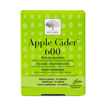 „New Nordic Apple Cider™“ 60 tabletes ar ābolu sidra etiķi palīdz uzturēt gremošanu un vielmaiņu
