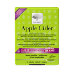Apple Cider uztura bagātinātāja iepakojums koši zaļā dizainā ar ābolu sidra etiķi un hromu