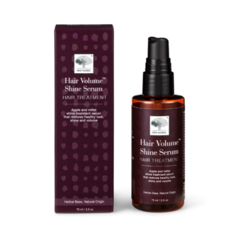 „New Nordic Hair Volume™ Shine Serum“ attēls — atjauno spīdumu, apjomu un veselīgu izskatu matiem ar ābolu un prosa ekstraktu.