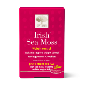 „New Nordic Irish™ Sea Moss“ palīdz uzturēt labu pašsajūtu un atbalsta svara kontroli, pateicoties Īrijas jūras sūnām, vakamei un brūnaļģēm.