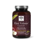 „New Nordic Hair Volume™“ želejkonfektes ar biotīnu un cinku, kas palīdz uzturēt normālu matu, ādas un nagu stāvokli, ērti lietojamā želejkonfektes formā.
