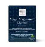 Magic Magnesium Glycinate uztura bagātinātāja iepakojums uz gaiša fona