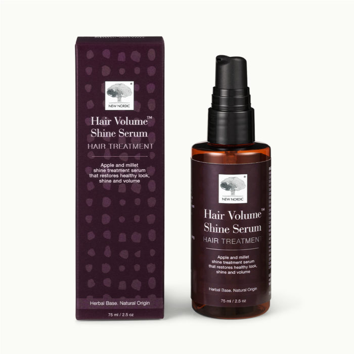w_HairVolumeShineSerum_300_Front_UK_Tile1 „Hair Volume™ Shine Serum“ iepakojuma priekšpuse.