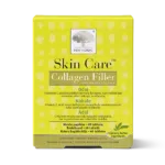 Skin Care Collagen Filler uztura bagātinātāja iepakojums uz gaiša fona