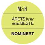 Logotips ar uzrakstu „Årets Bedste Nomineret”, kas norāda uz nomināciju balvai.