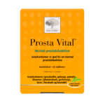 „New Nordic Prosta Vita™“ tabletes palīdz uzturēt vīriešu veselību un vitalitāti, pateicoties ķirbju sēklu ekstrakta, folijskābes un augu ekstraktu kombinācijai. Produkta attēls.